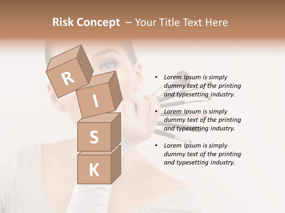 Complexion Shoulders Female PowerPoint Template