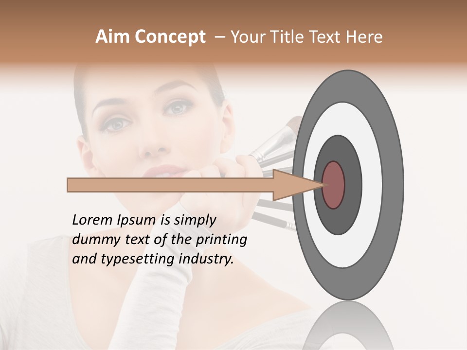 Complexion Shoulders Female PowerPoint Template