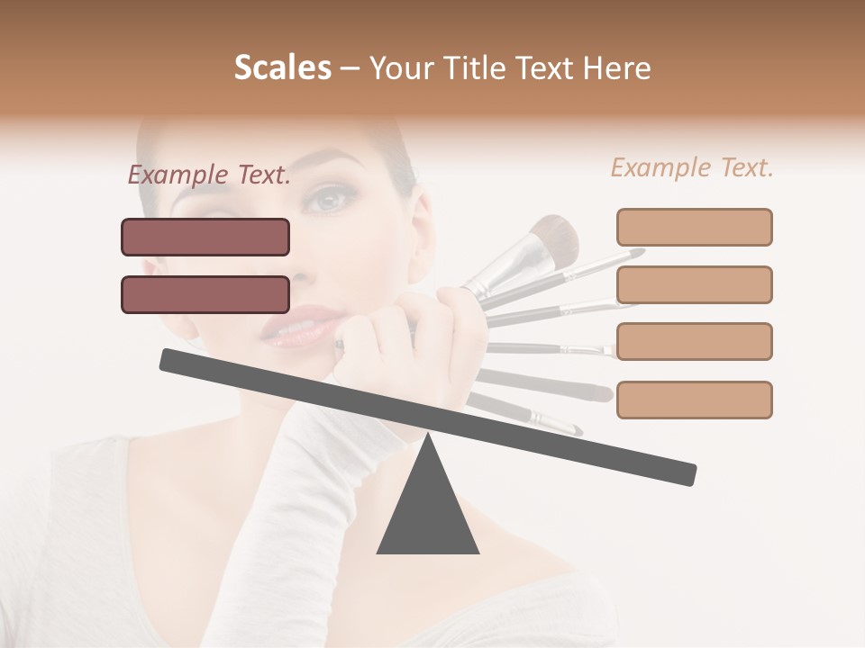 Complexion Shoulders Female PowerPoint Template