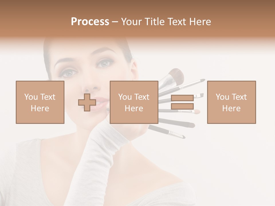 Complexion Shoulders Female PowerPoint Template
