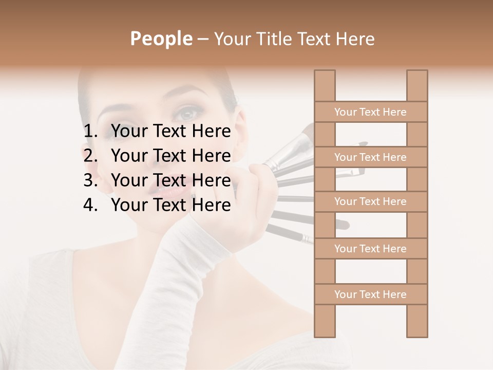 Complexion Shoulders Female PowerPoint Template