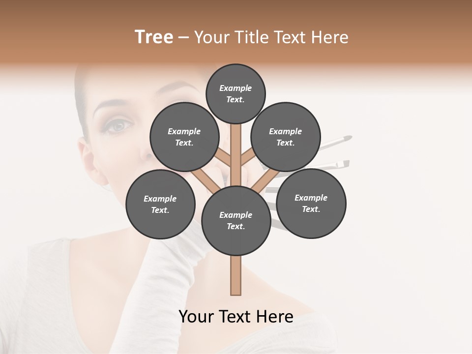 Complexion Shoulders Female PowerPoint Template