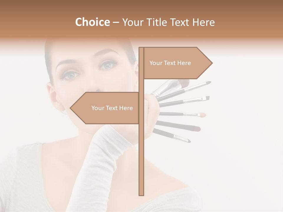 Complexion Shoulders Female PowerPoint Template