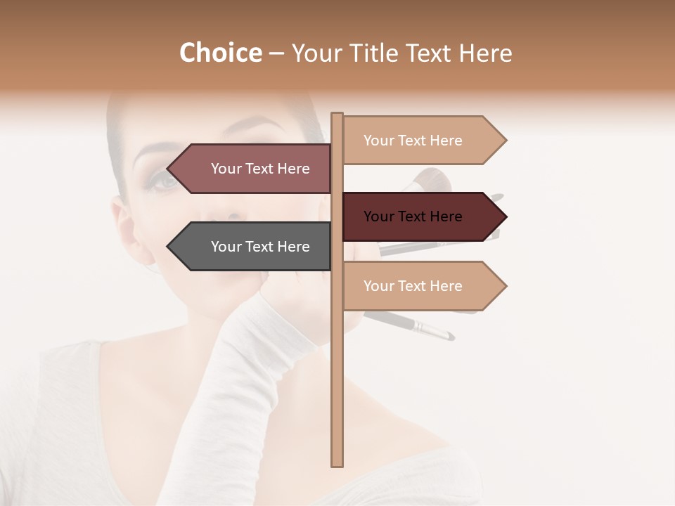 Complexion Shoulders Female PowerPoint Template