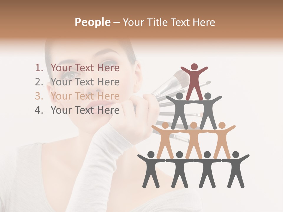 Complexion Shoulders Female PowerPoint Template