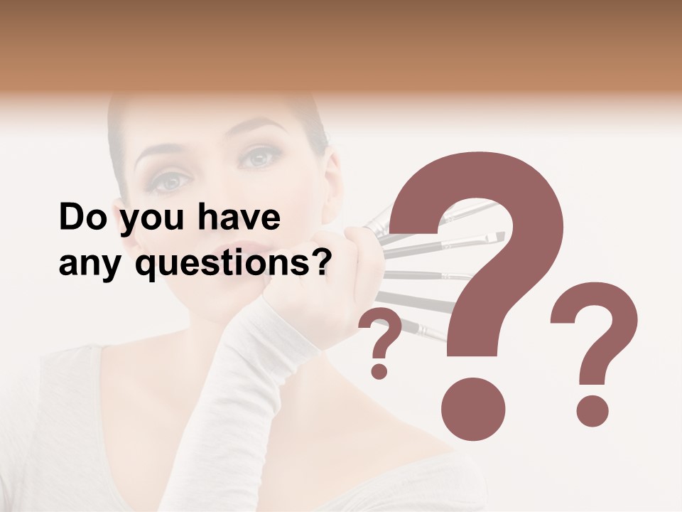 Complexion Shoulders Female PowerPoint Template