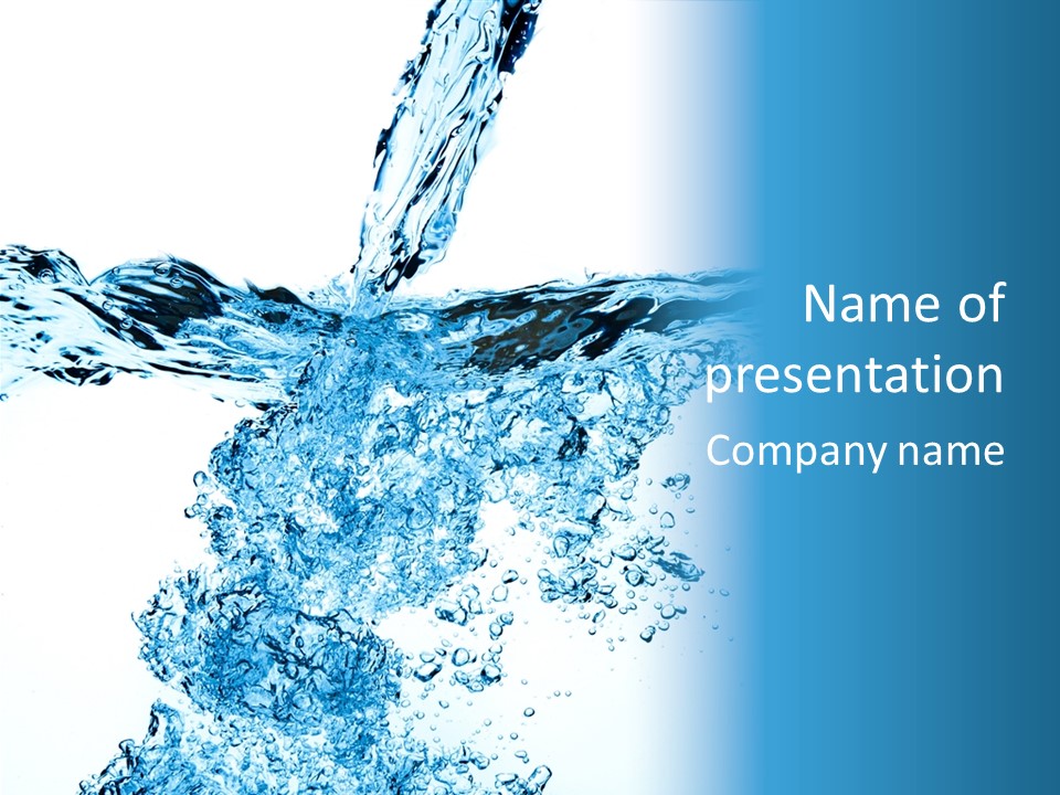 Close Up Mineral Wet PowerPoint Template