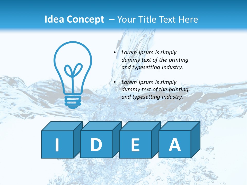 Close Up Mineral Wet PowerPoint Template