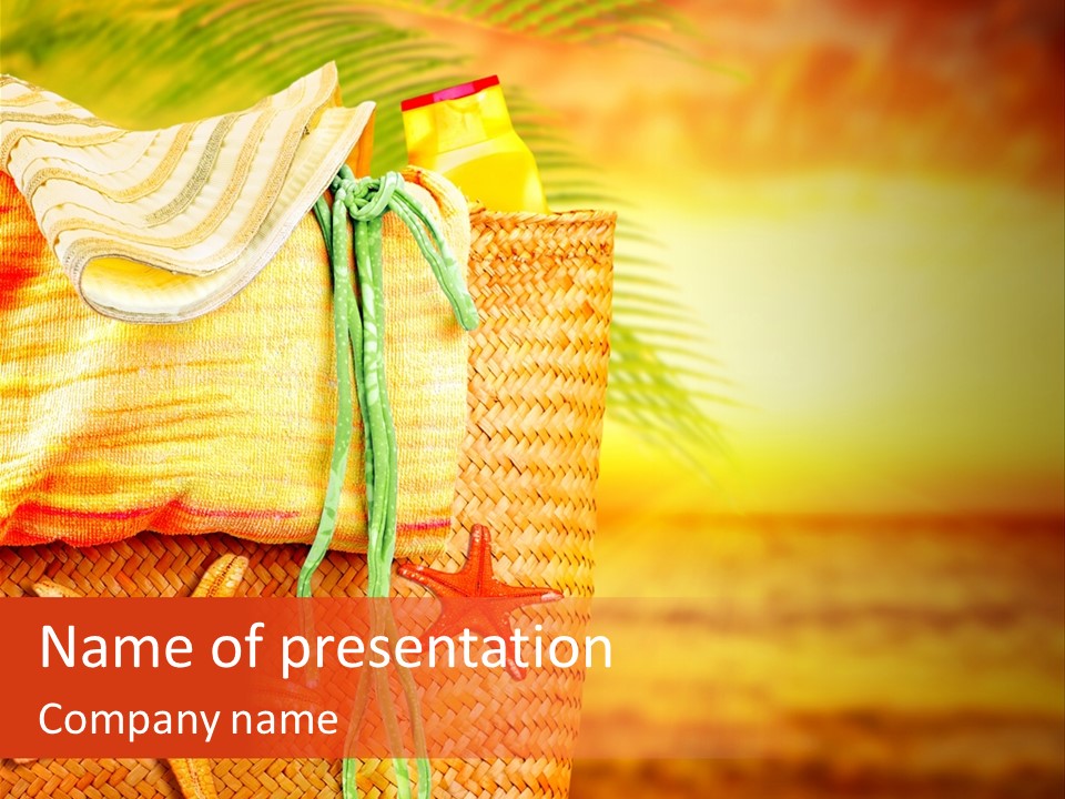 Ocean Sundown Accessories PowerPoint Template