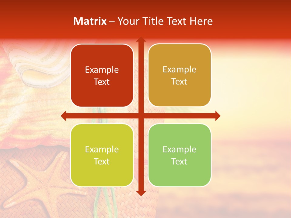 Ocean Sundown Accessories PowerPoint Template