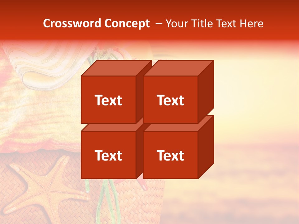 Ocean Sundown Accessories PowerPoint Template