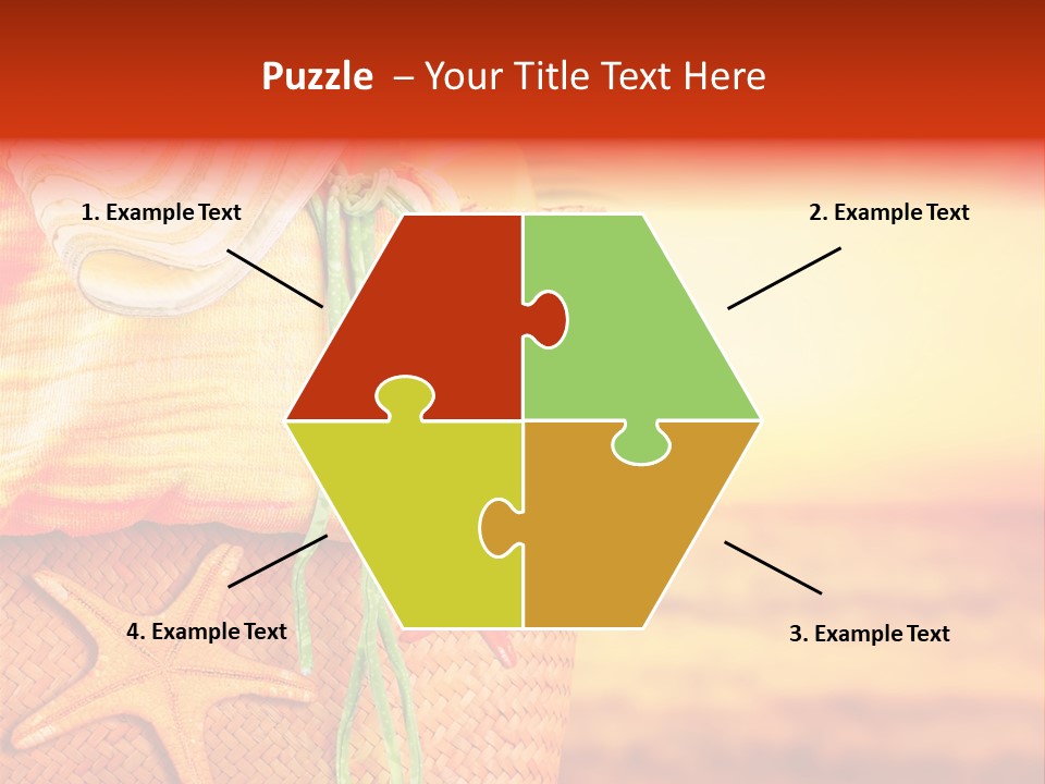 Ocean Sundown Accessories PowerPoint Template