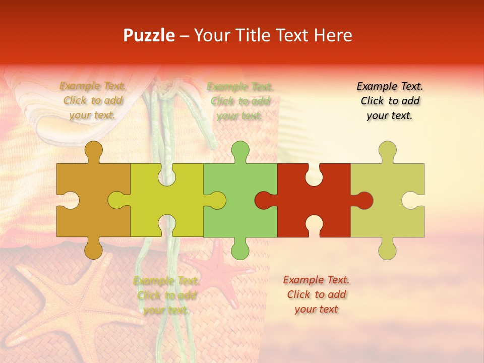 Ocean Sundown Accessories PowerPoint Template