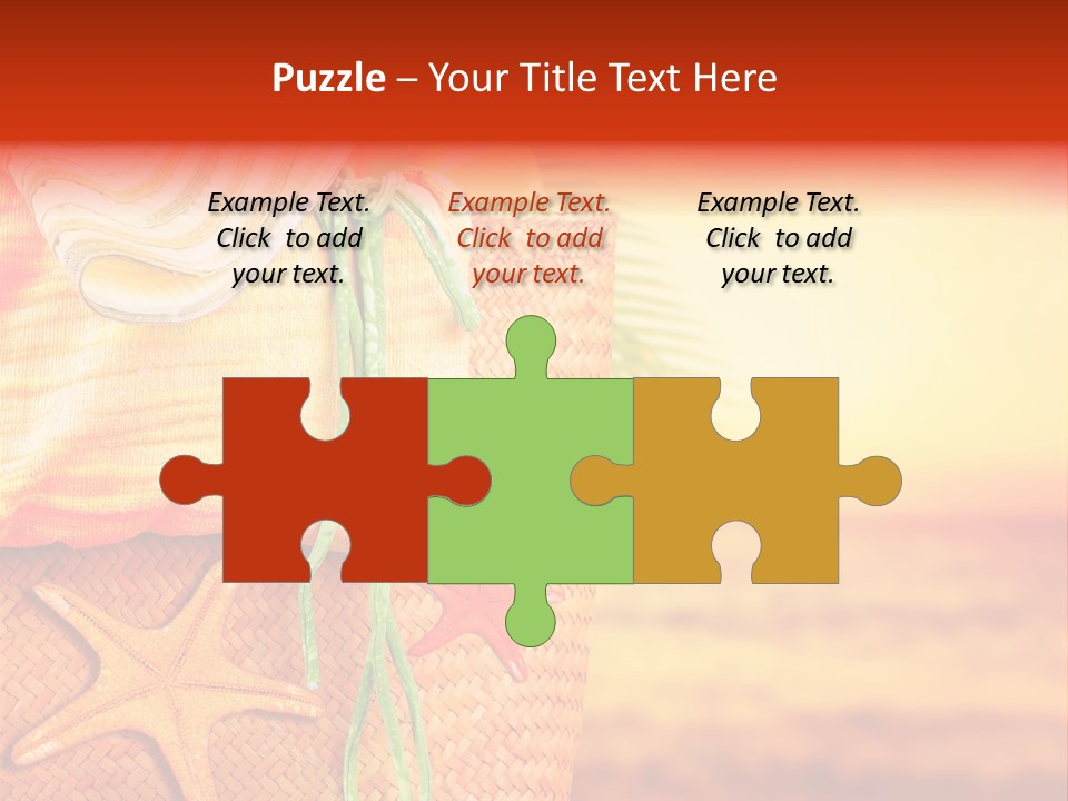 Ocean Sundown Accessories PowerPoint Template