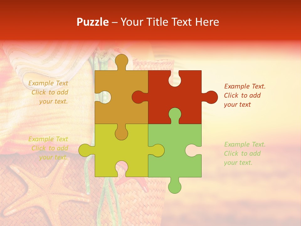 Ocean Sundown Accessories PowerPoint Template