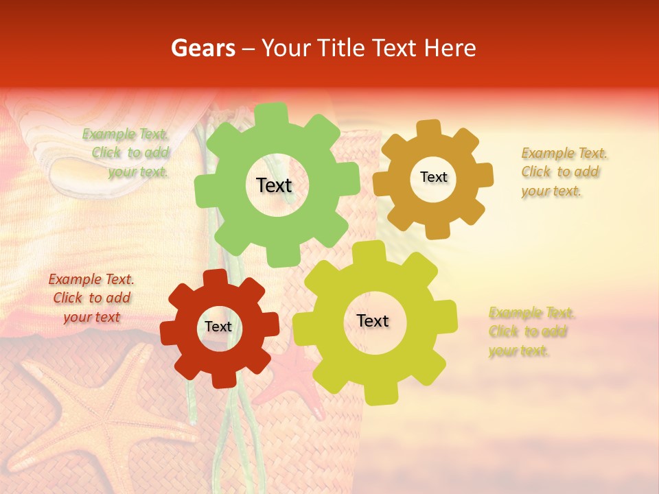 Ocean Sundown Accessories PowerPoint Template