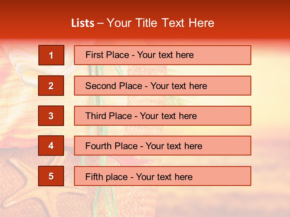 Ocean Sundown Accessories PowerPoint Template