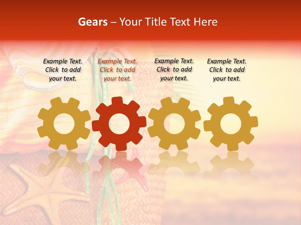 Ocean Sundown Accessories PowerPoint Template