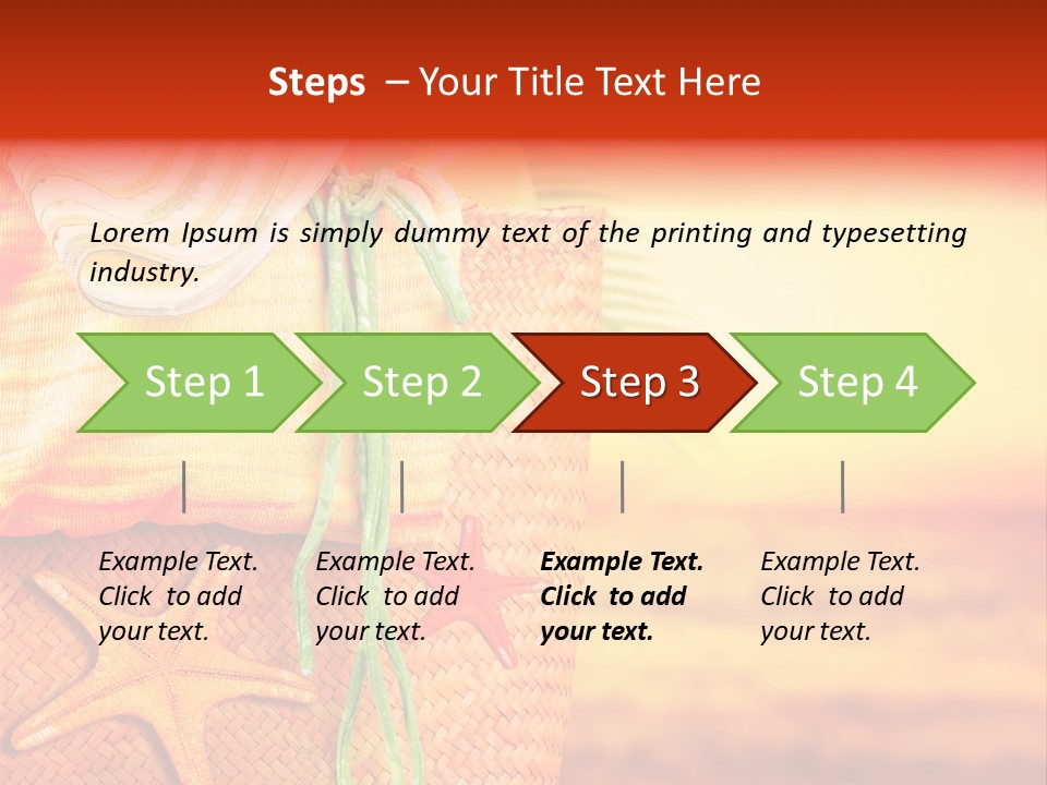 Ocean Sundown Accessories PowerPoint Template