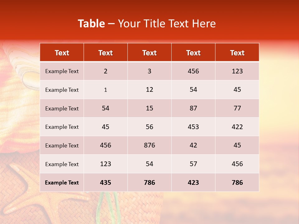 Ocean Sundown Accessories PowerPoint Template