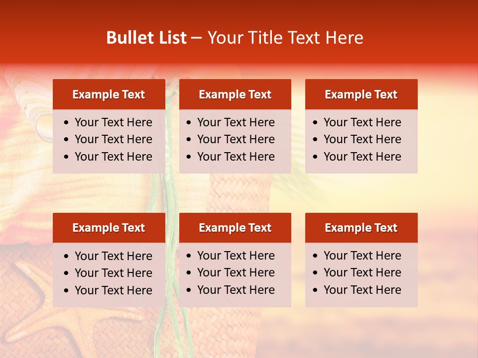 Ocean Sundown Accessories PowerPoint Template