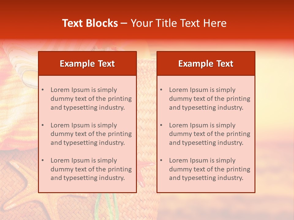 Ocean Sundown Accessories PowerPoint Template