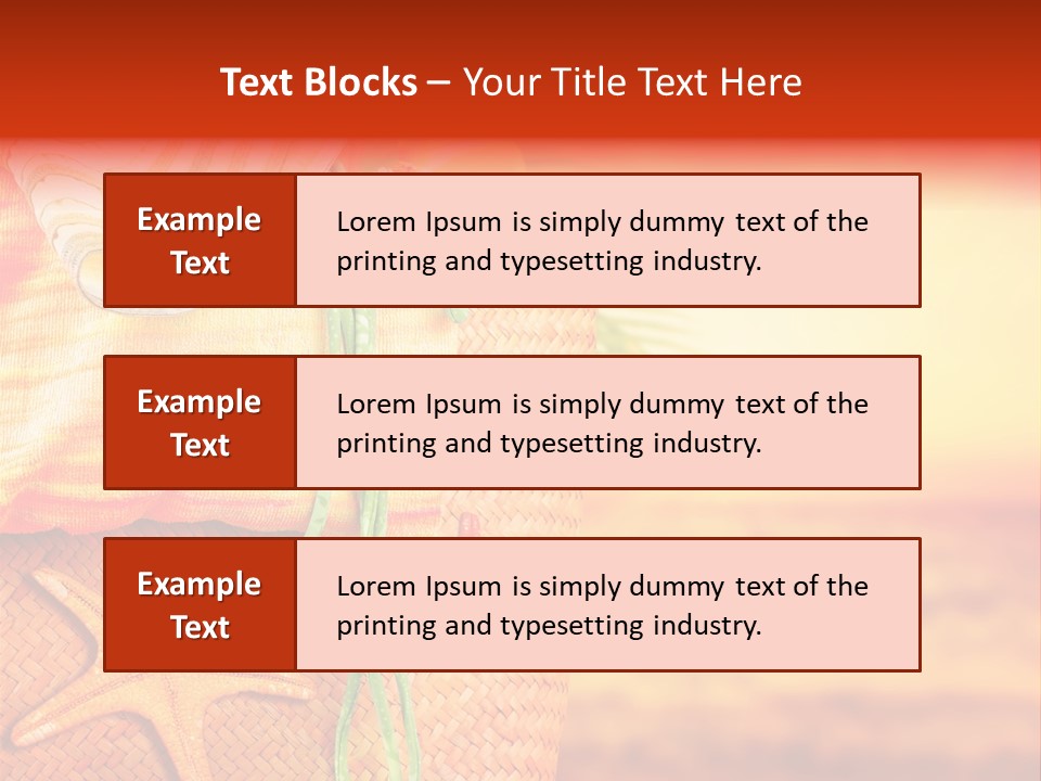 Ocean Sundown Accessories PowerPoint Template