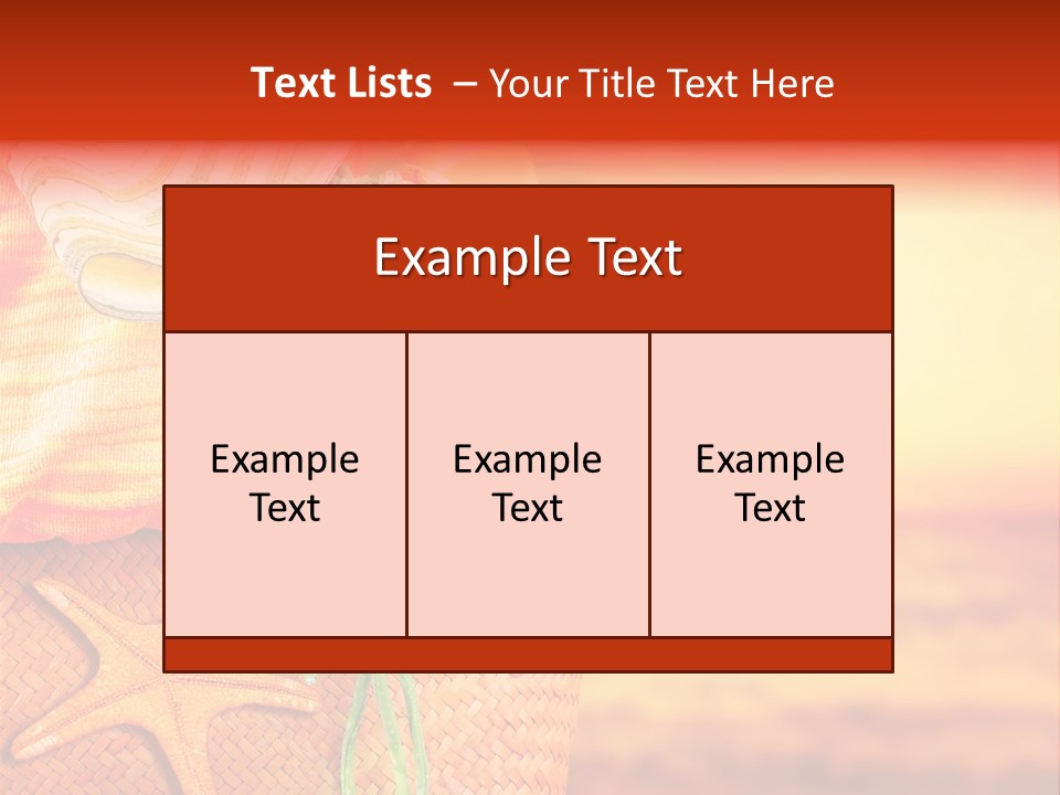 Ocean Sundown Accessories PowerPoint Template