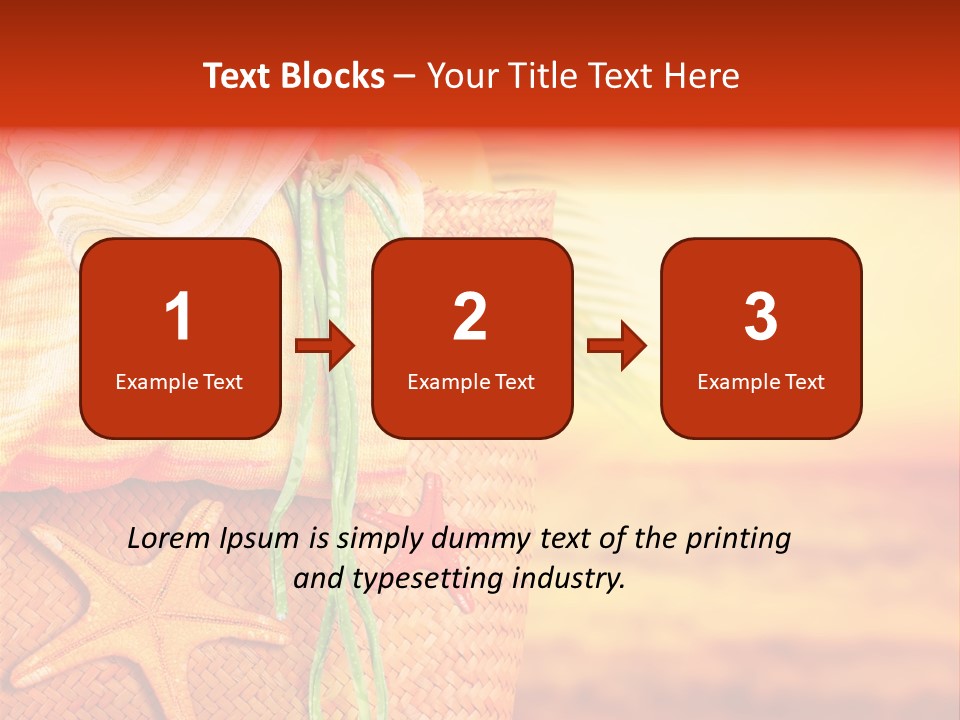 Ocean Sundown Accessories PowerPoint Template