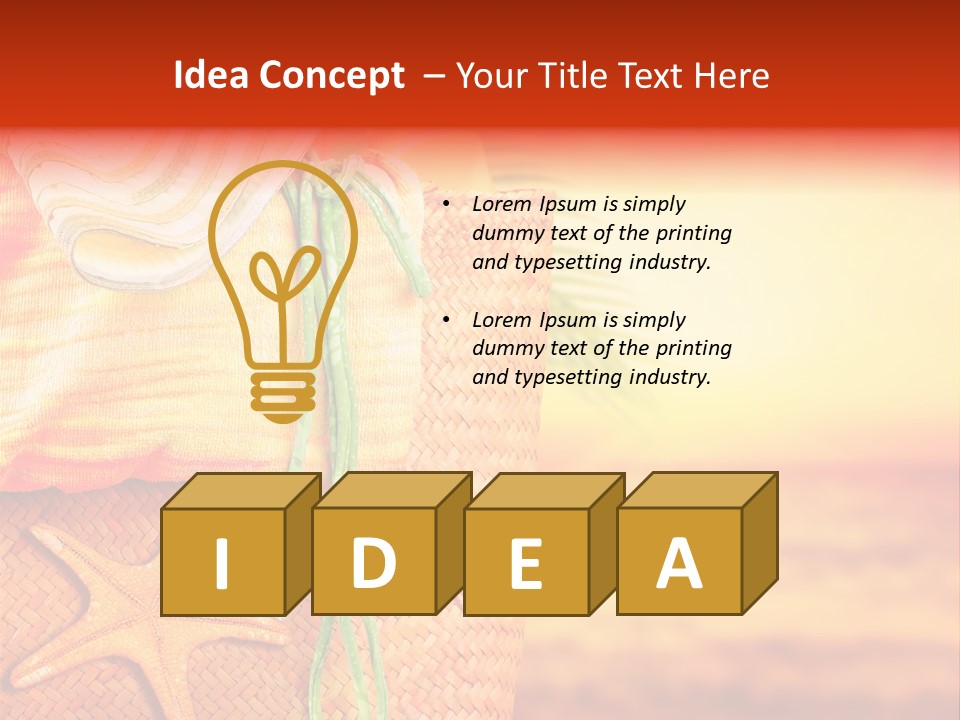 Ocean Sundown Accessories PowerPoint Template