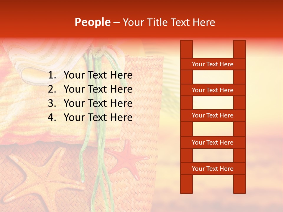 Ocean Sundown Accessories PowerPoint Template