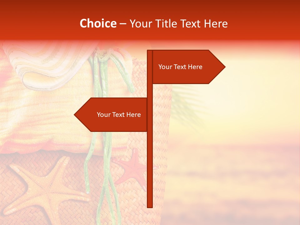Ocean Sundown Accessories PowerPoint Template