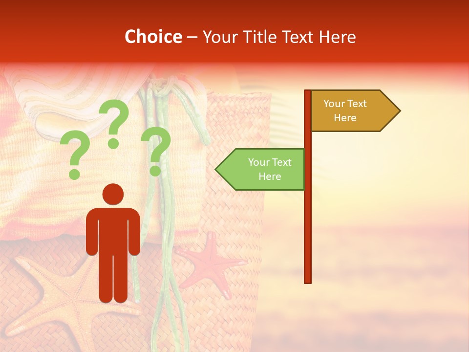 Ocean Sundown Accessories PowerPoint Template
