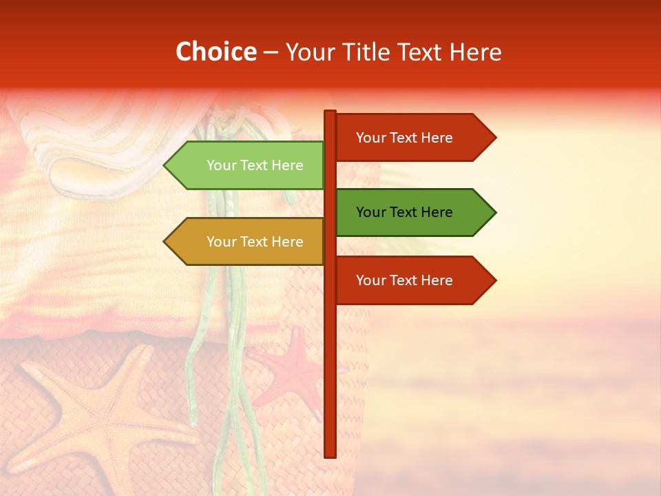 Ocean Sundown Accessories PowerPoint Template