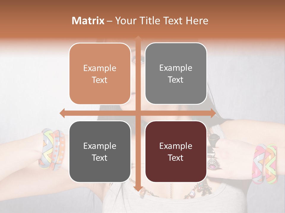 Accessories Black Hair Model PowerPoint Template