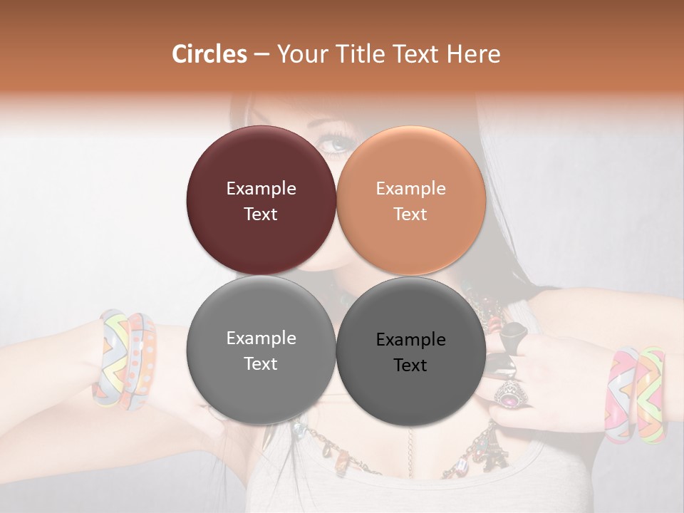 Accessories Black Hair Model PowerPoint Template