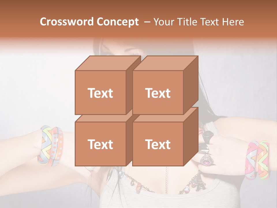 Accessories Black Hair Model PowerPoint Template