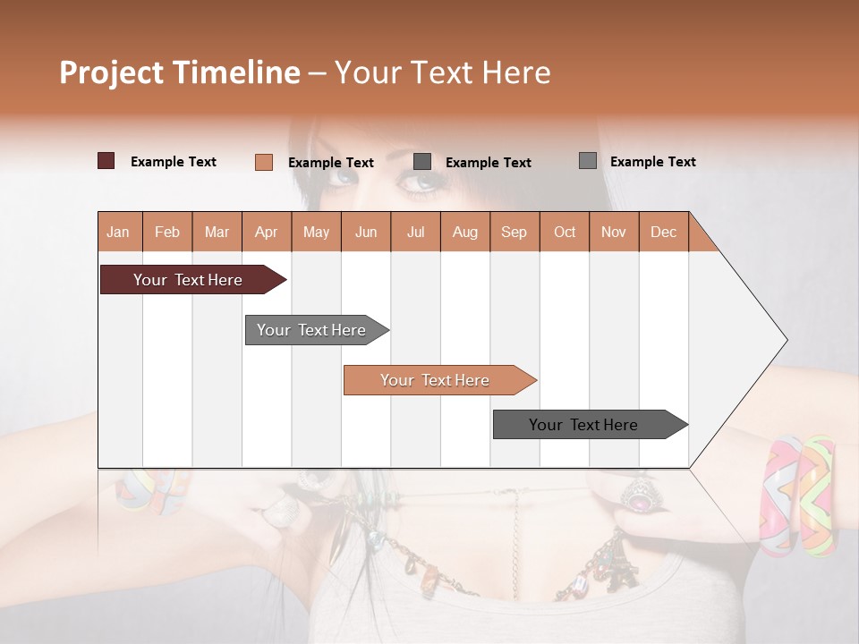 Accessories Black Hair Model PowerPoint Template