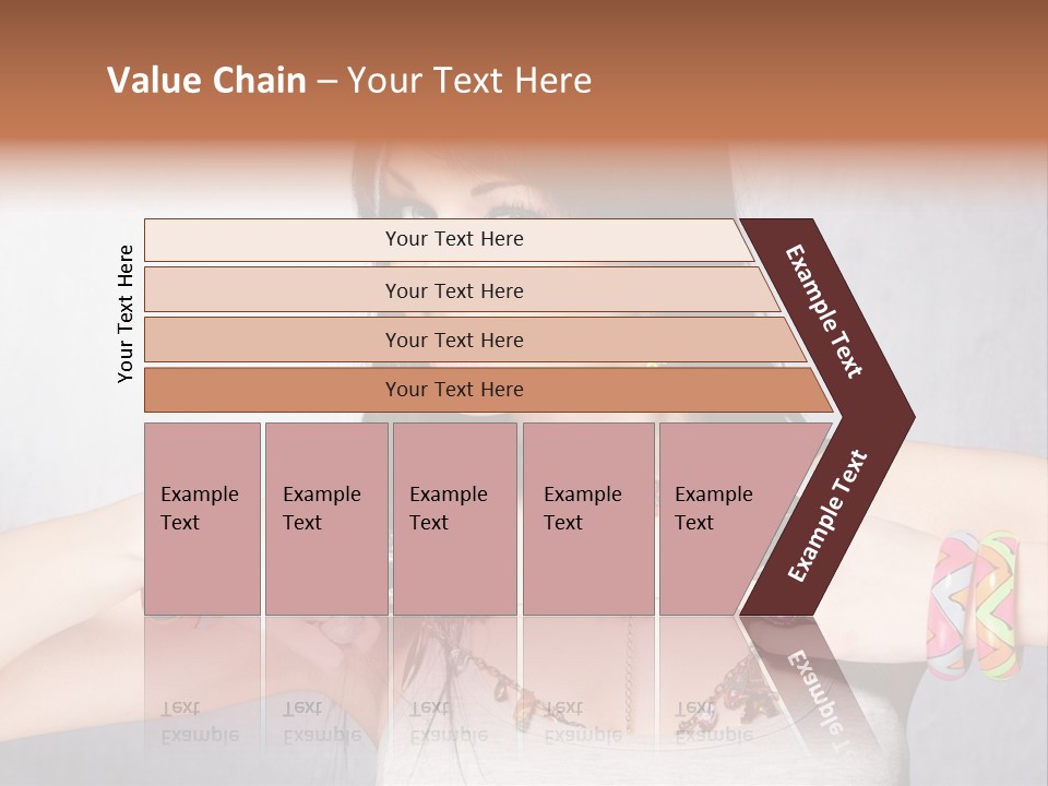 Accessories Black Hair Model PowerPoint Template