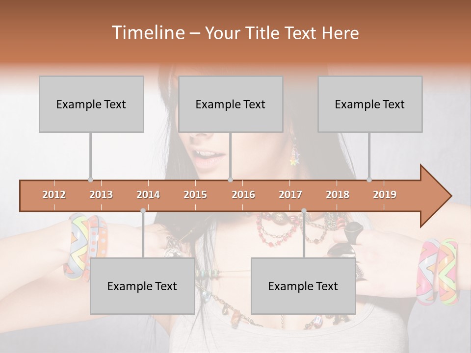 Accessories Black Hair Model PowerPoint Template