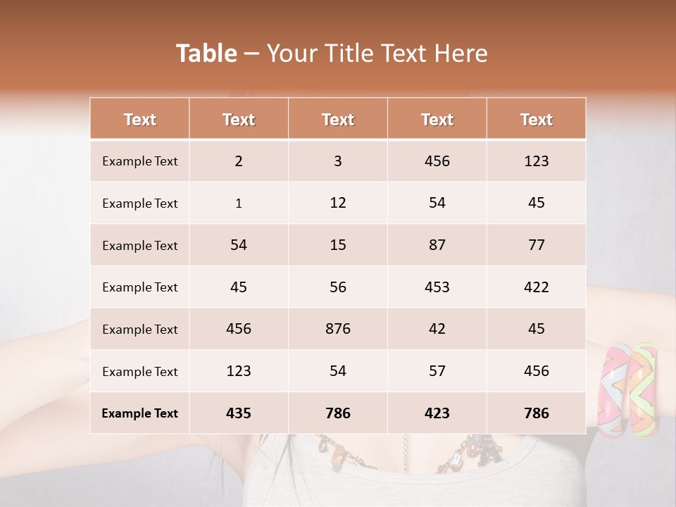 Accessories Black Hair Model PowerPoint Template