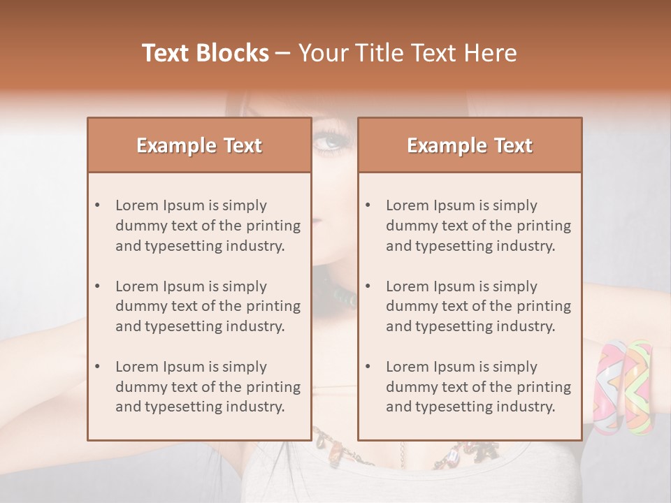 Accessories Black Hair Model PowerPoint Template