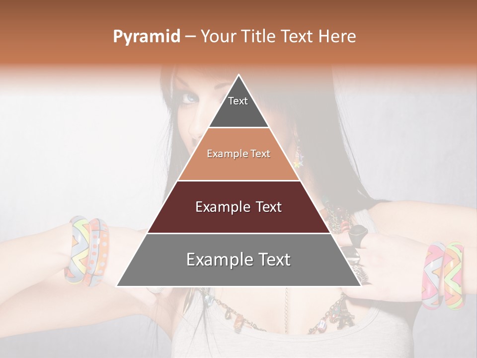 Accessories Black Hair Model PowerPoint Template