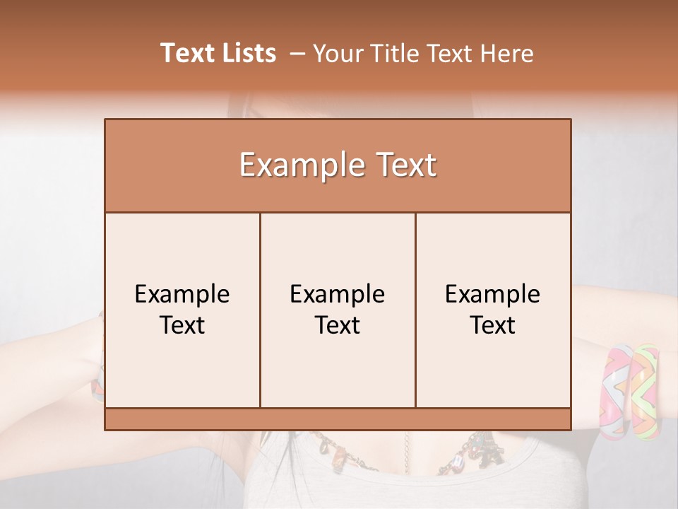 Accessories Black Hair Model PowerPoint Template