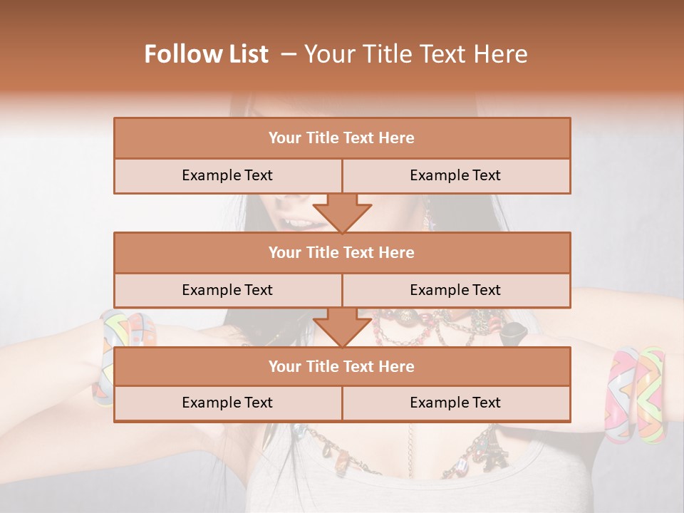 Accessories Black Hair Model PowerPoint Template