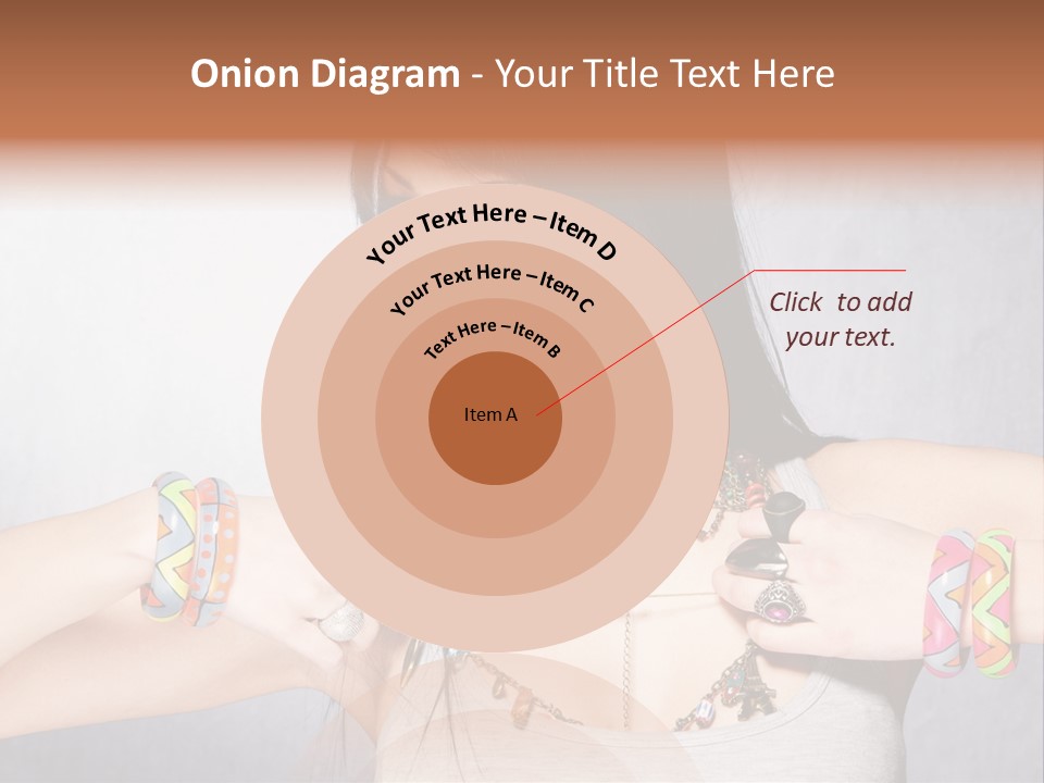 Accessories Black Hair Model PowerPoint Template