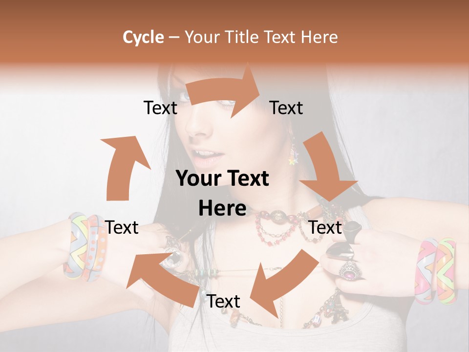 Accessories Black Hair Model PowerPoint Template