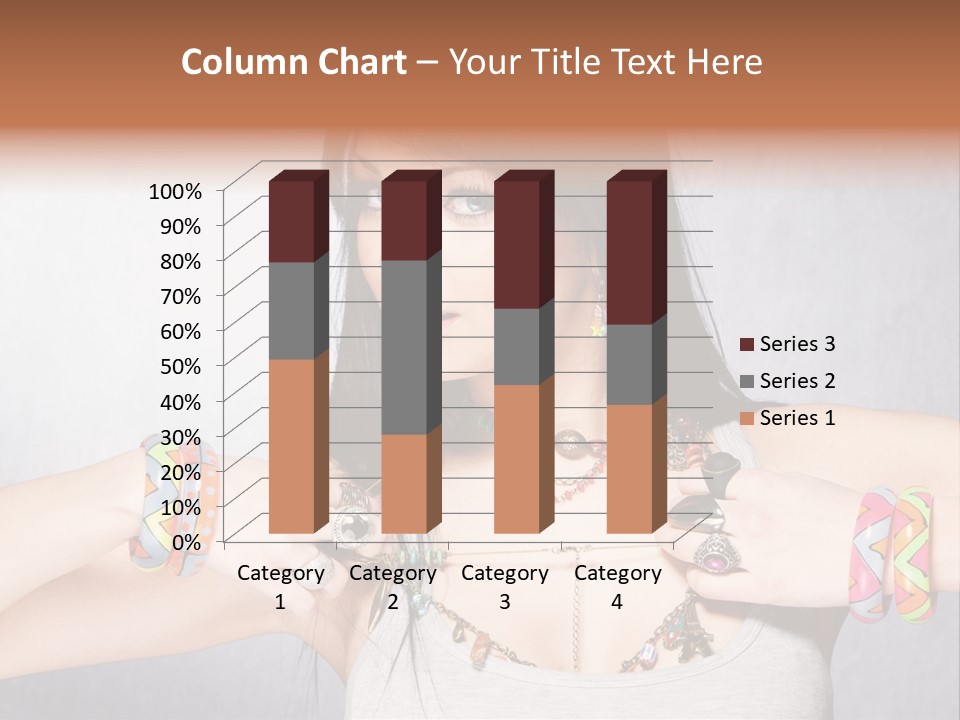 Accessories Black Hair Model PowerPoint Template