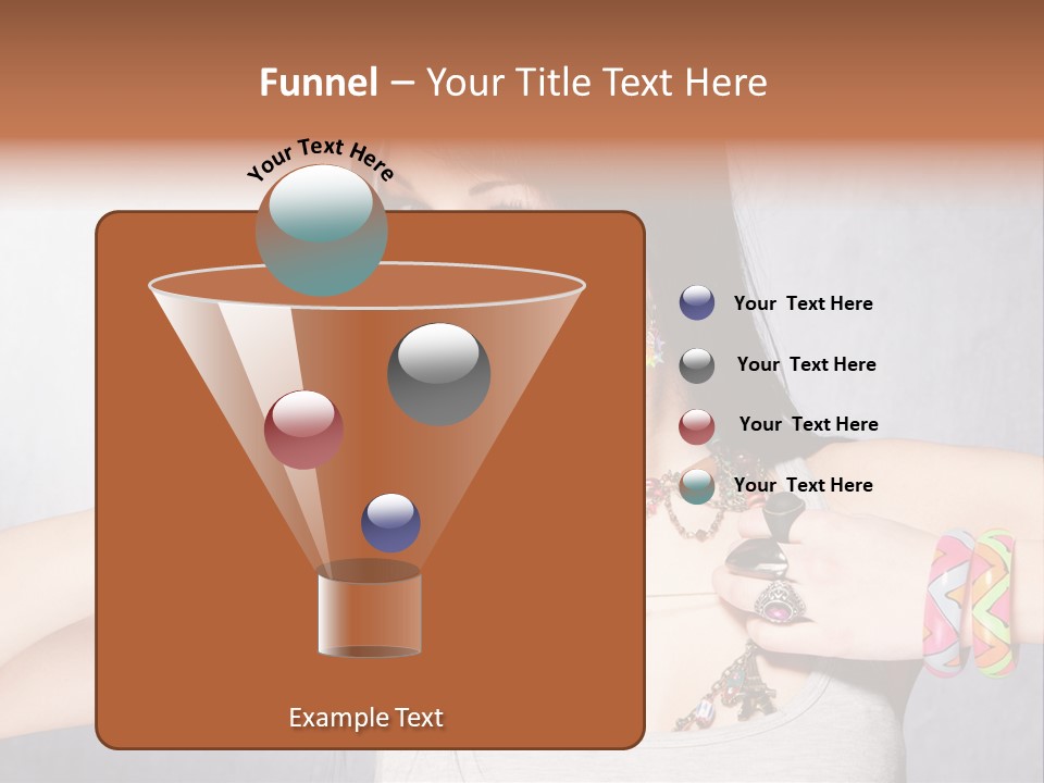 Accessories Black Hair Model PowerPoint Template