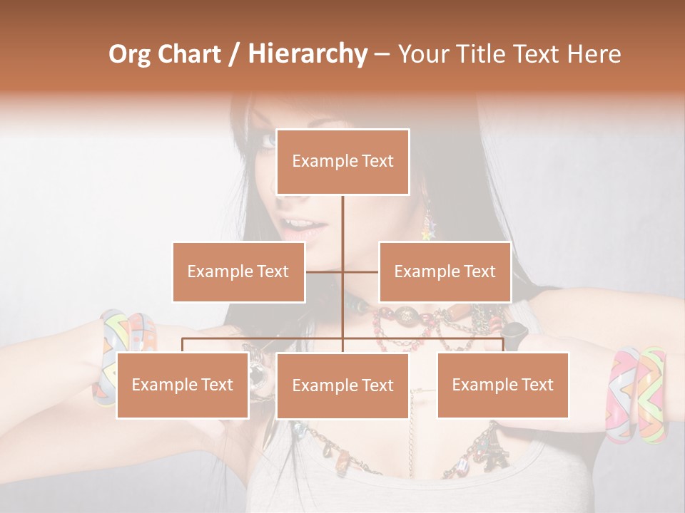 Accessories Black Hair Model PowerPoint Template